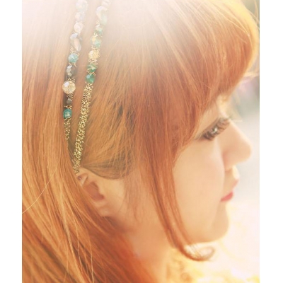 Colorful Shiny Irregular Crystal Headband One-line Clip